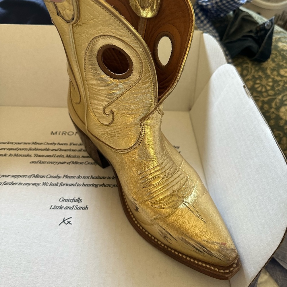 Miron Crosby Gold shorties Boots - Picture 3 of 8